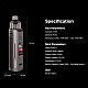 Voopoo Drag X, ayarlanabilir watt gücü ve gelişmiş çip teknolojisiyle yüksek performans sunar. Şık tasarımıyla taşınabilir ve kullanıcı dostudur.