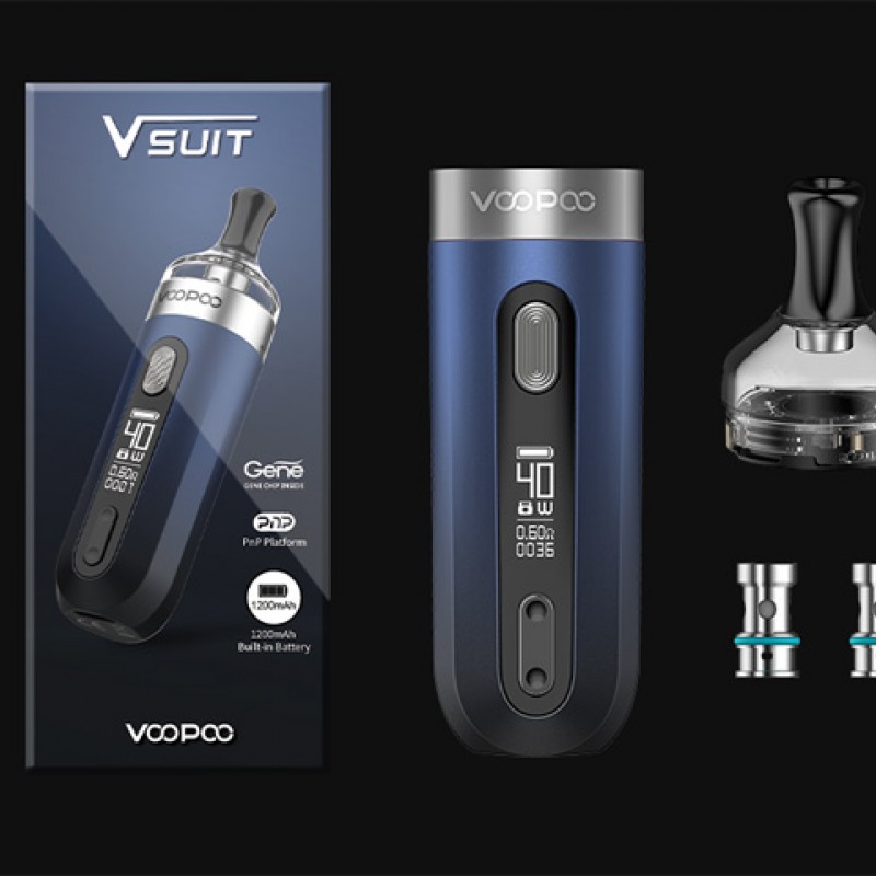 Voopoo Kit V Suit ile kompakt tasarım, güçlü performans ve uzun pil ömrünü bir arada deneyimleyin. Hafif yapısıyla her an yanınızda taşıyın.
