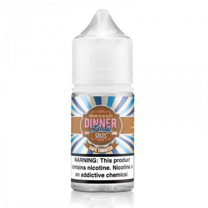 Dinner Lady Salt Cafe Tobacco 30 ML, kahve ve tütün aromalarının enfes uyumunu sunar. Yoğun, dengeli tat arayanlar için ideal bir seçenek.