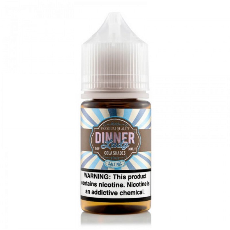 Dinner Lady Salt Cola Shades 30 ML, ferahlatıcı kola aromasıyla keyifli bir deneyim sunar. Yoğun aroma ve kaliteli içerik şimdi seni bekliyor!