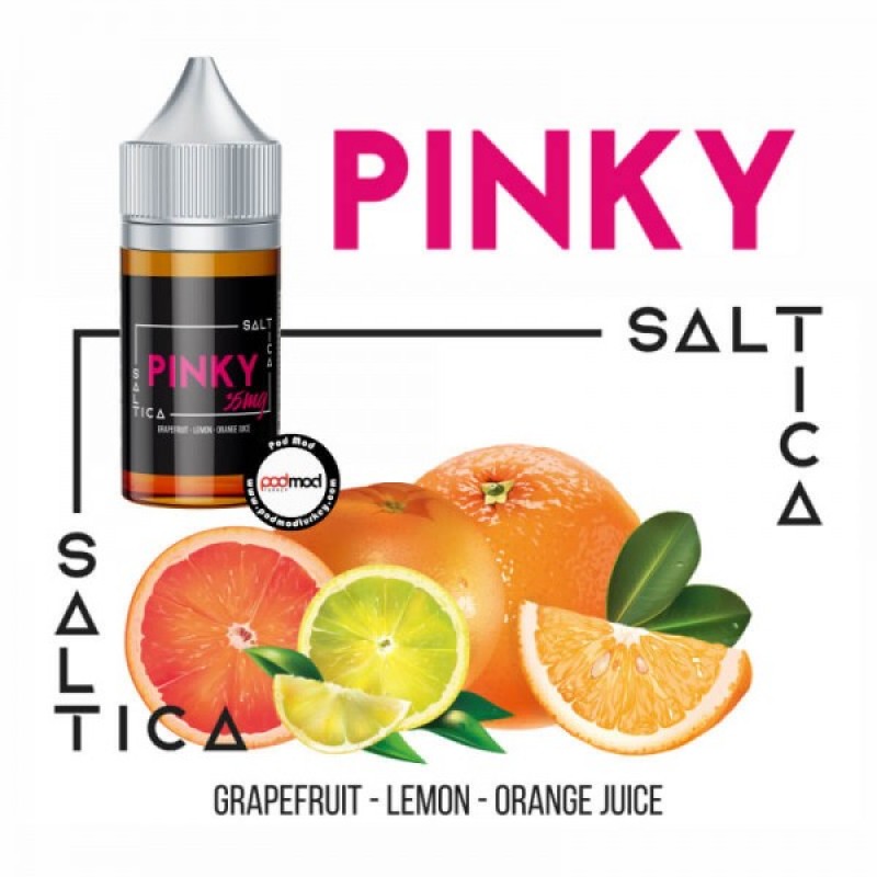 Saltica Pinky 30ML, meyve aromalarının ferahlatıcı karışımıyla eşsiz bir içim sunar. Yoğun tat ve kaliteli içerik arayanlara özel tasarlandı.