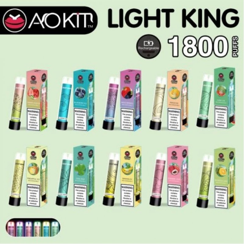 Aokit 1800 Puff Bar, kompakt tasarımı ve yoğun aromalarıyla uzun süreli kullanım sunar. Taşınabilir ve pratik yapısıyla her an yanınızda.
