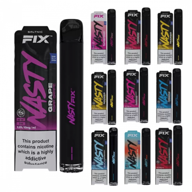 Nasty Fix 800 Puff Bar, pratik kullanımı ve yoğun aromasıyla fark yaratır. Hemen keşfedin, keyifli ve uzun süreli bir deneyim yaşayın!