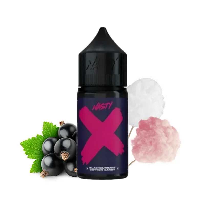 Black currant ve pamuk şeker aromasına sahip Nasty Juice 30ML Salt Likit ile tatlı ve meyvemsi buharlı deneyimi şimdi keşfedin.