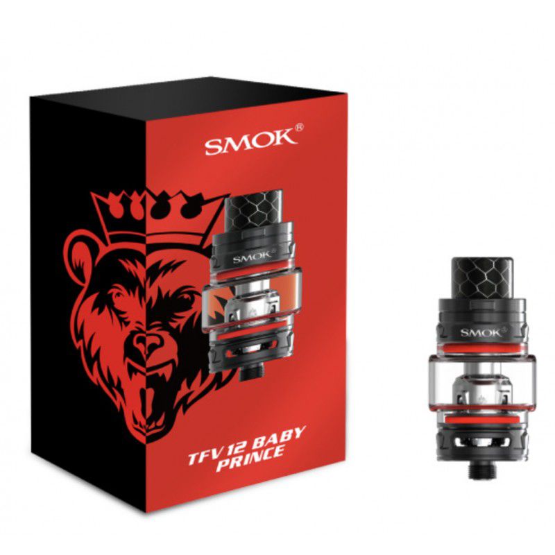 SMOK TFV12 Baby Prince Atomizer Seti ile yoğun buhar deneyimi yaşayın. Sızdırmaz tasarımı ve güçlü coil yapısıyla üstün performans sunar.