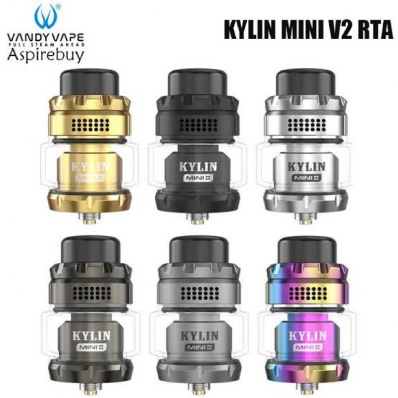 Vandy Vape Kylin Mini V2 25mm RTA ile yoğun buhar ve lezzet deneyimi yaşayın. Tek coil yapısı ve kolay kurulum avantajıyla öne çıkar.