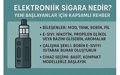 Elektronik Sigara Nedir? Yeni Başlayanlar İçin Kapsamlı Rehber