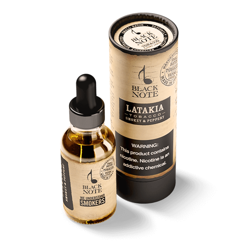 Black Note Latakia Tobacco 30ML, odunsu ve isli tütün notalarıyla zenginleştirilmiş özel formülüyle gerçek tütün keyfini arayanlara özel üretildi.