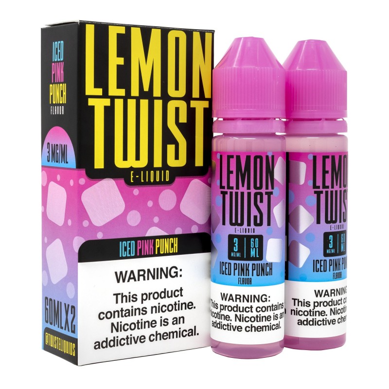 Lemon Twist Iced Pink Punch Lemonade 60ml ile ferahlatıcı limonata ve meyve aromalarını keşfedin. Yoğun tat ve buz etkisi sizi bekliyor.