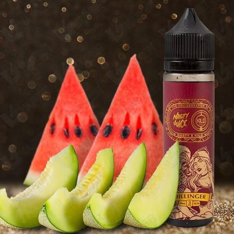Nasty Juice KILO Dillinger 60ML ile serinletici kavun ve karpuz lezzetini keşfedin. Yoğun aroma ve ferahlatıcı etki bir arada sunuluyor.