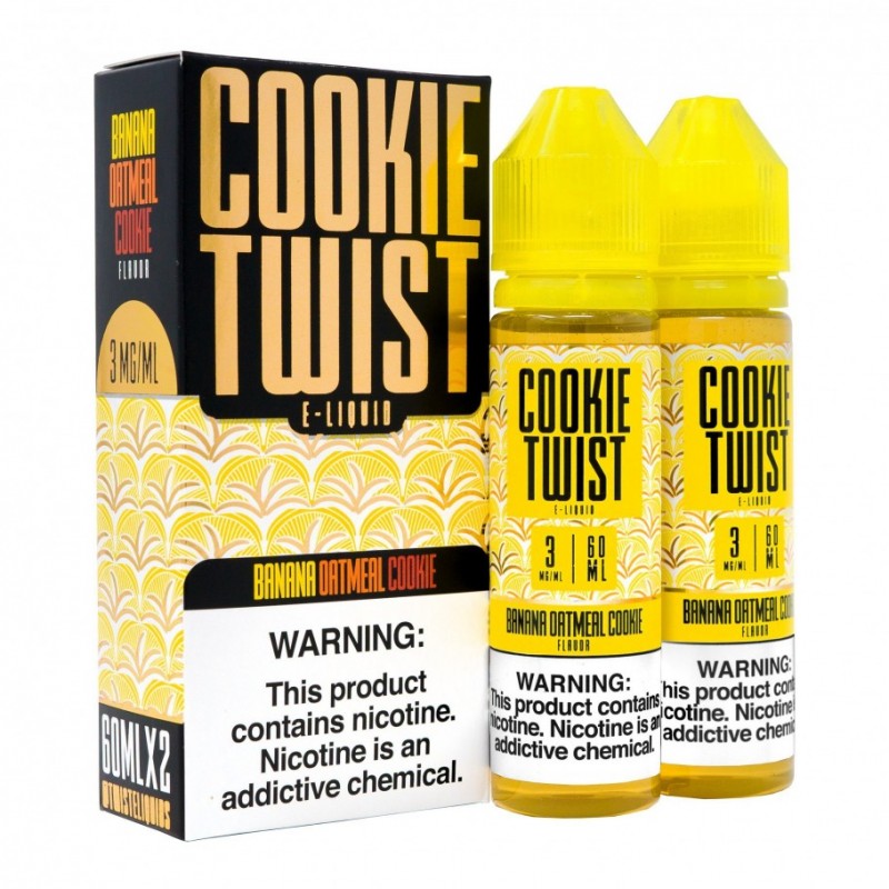 Twisted Ejuice Banana Oatmeal Cookie 60ml ile muzlu yulaflı kurabiyenin tatlı aromasıyla keyifli bir deneyim seni bekliyor. Şimdi sipariş ver!
