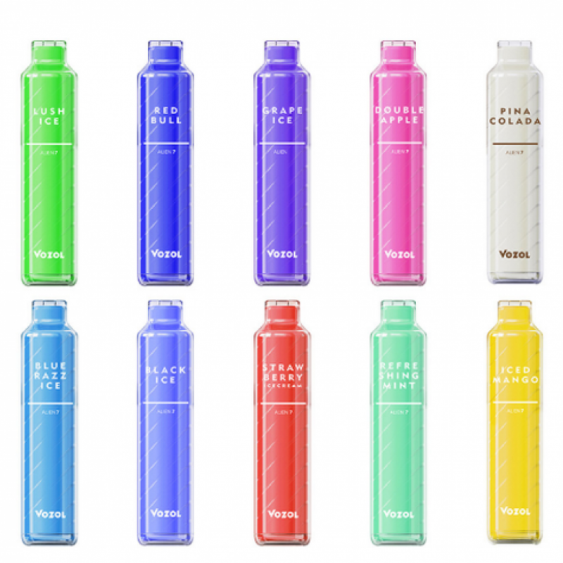 Vozol Alien 7 2500 puff ile uzun süreli kullanım ve yoğun aroma deneyimi yaşayın. Tek kullanımlık, pratik ve taşınabilir elektronik sigara sizi bekliyor.