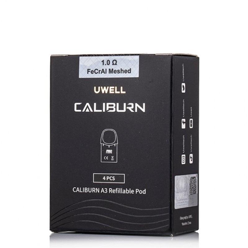 Uwell Caliburn A3 / AK3 uyumlu 4 adet orijinal pod kartuş ile kesintisiz kullanım ve yüksek performans. Hızlı kargo, güvenli alışveriş fırsatı!
