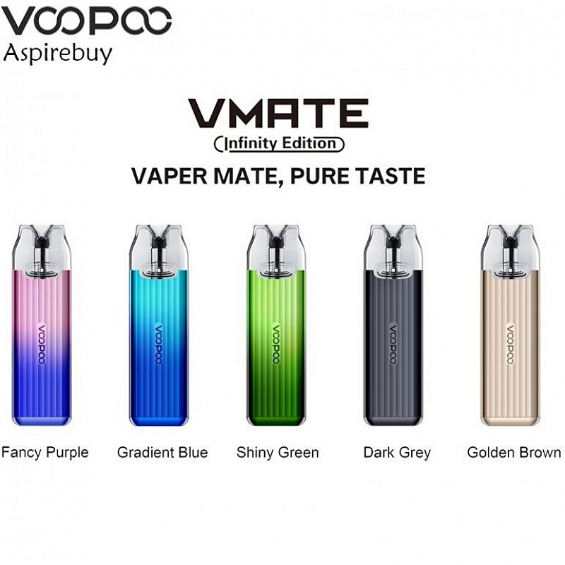 VOOPOO Vmate Infinity 900mAh ile yüksek performans, şık tasarım ve kompakt kullanım bir arada. Elektronik sigara deneyiminizi üst seviyeye taşıyın.