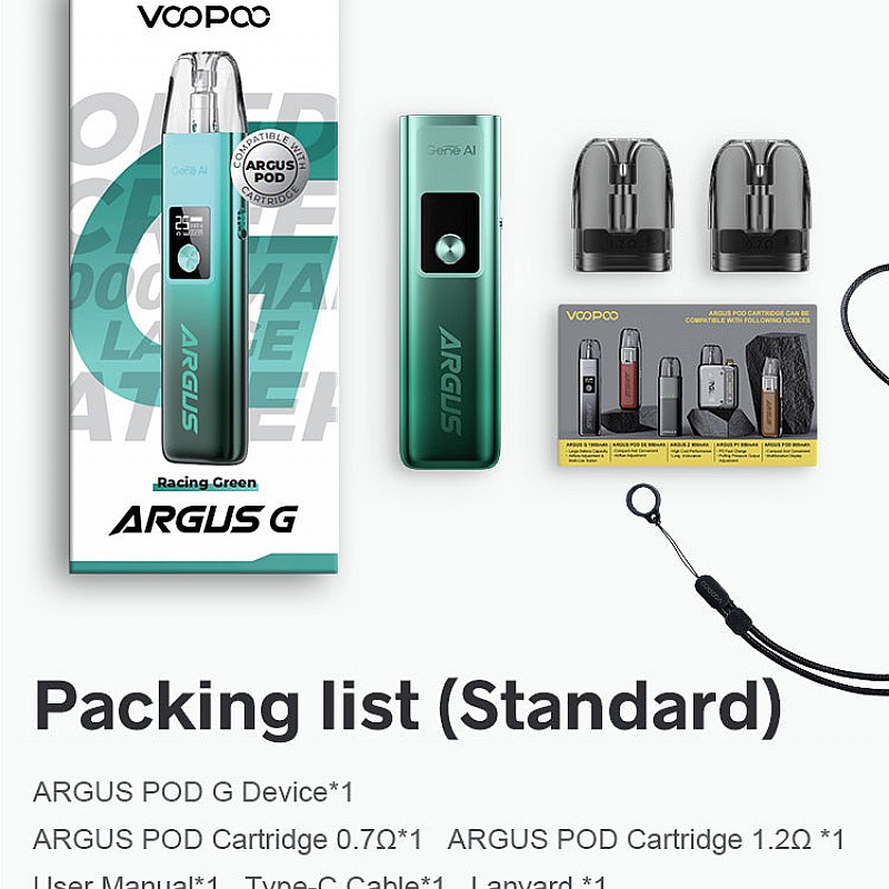 Voopoo- Argus G 1000 Mah Pod Mod Elektronik Sigara Kit